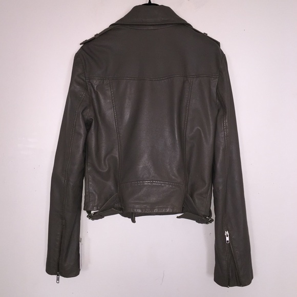 Sandova Leather Moto Jacket in Latte - Picture 8 of 13